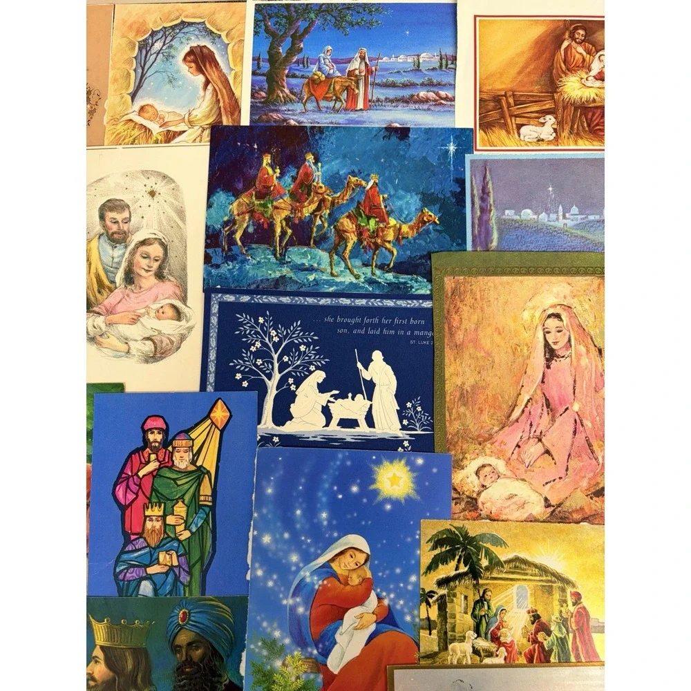 Vintage Christmas Cards Fronts ONLY for Scrapbooking Crafts Decoupage Lot of 50+